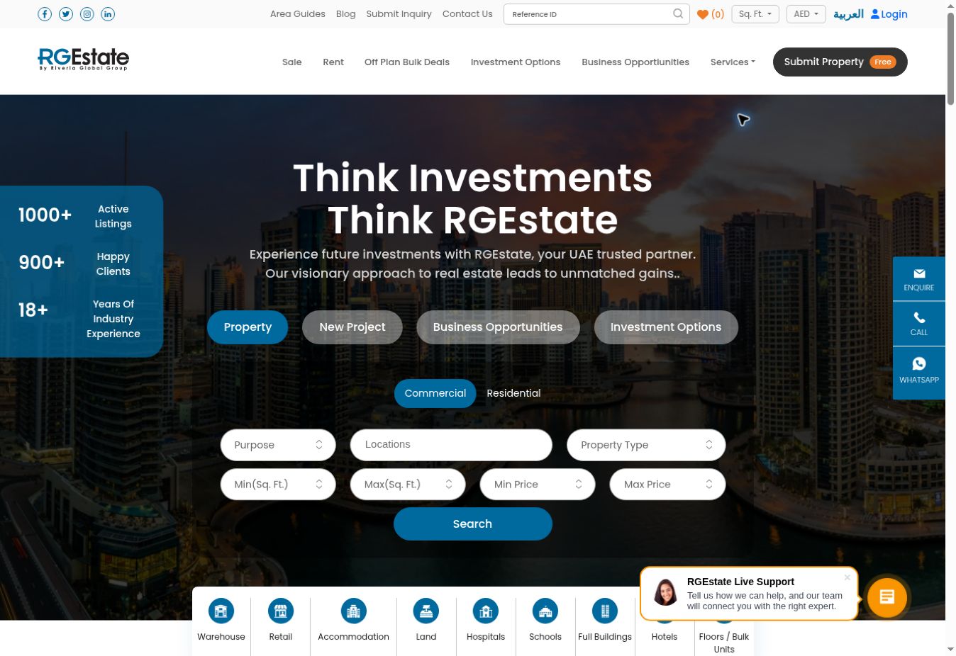 RGEstate website screenshot