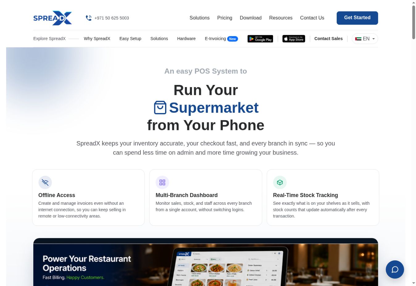 SpreadX live website preview